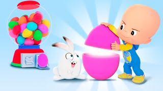 Animal balloons machine 🎈🐨🆎  Colorful Hen Eggs  Toddlers Education  Cleo amp Cuquin [upl. by Duester]