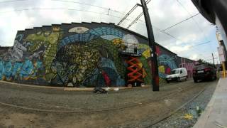 Timelapse Graffiti Jam Tramdoorgang Guislain Augustus 2014 [upl. by Nhguav]