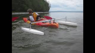 Kayak Outriggers Stability Test  Part 2 [upl. by Amadus]