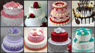 Easy amp Simple Two Tier Cake Decoration for Beginners  Best Two Tier Cake Decorating ideas 2023 [upl. by Netloc210]