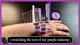 swatching the rest of my purple makeup [upl. by Domenech]