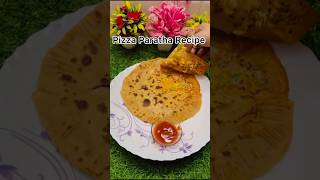 Pizza Paratha Recipe 😋 paratha trendingshorts viralvideo cookwithshruti02 [upl. by Aynuat]