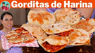 Gorditas de Harina con Huevo en Salsa Roja de Chile Guajillo  Receta de mi Mama [upl. by Asilrac740]