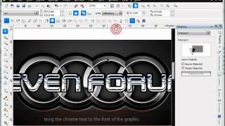 How to create chrome text in CorelDraw  Corel PHOTO paint ver2 UK ver [upl. by Eimat]