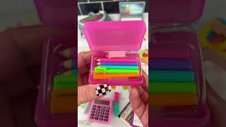 Mini Backpack amp School Supplies Micro Collection Box Opening Satisfying Video ASMR asmr [upl. by Offen]