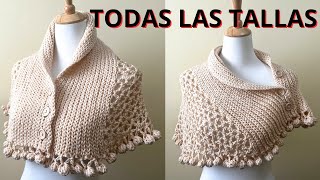 PONCHO CROCHET Tutorial  CAPA  Todas las tallas  Handwork Diy [upl. by Ellenig]