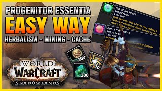 World of Warcraft 92  Progenitor Essentia Farm  Herbalism Mining and Cache  Gold Making [upl. by Karna]