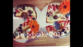 TORTA NUMERO 25  NUMBER CAKE  CREAM TART RECIPE  TART CAKE  TREND CAKE 2018 [upl. by Lenod755]