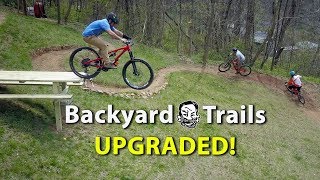 Backyard MTB Trails with quotSicknic Tablequot  Berm Creek Upgrades [upl. by Almat]