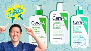 Dr Sugai Compares CeraVe Cleansers [upl. by Ahselak]