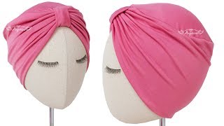 How to Make a Simple Turban  Easy Turban Hat [upl. by Assilanna]