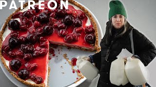 Claire Saffitz NoBake Cheesecake with Homemade Cheese  Patreon Recipe [upl. by Naibaf311]