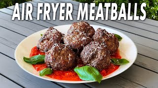 Easy Air Fryer Meatballs  How I Make A Quick Batch Of Meatballs [upl. by Le]