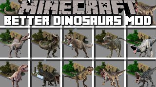 Minecraft DINOSAUR ZOO HOUSE MOD  SPAWN DINOSAURS TO BREED AND TAME FOR BABY MOBS  Minecraft Mods [upl. by Nomahs]