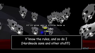 Hardmode sans showcase  how to get hardmode sans and other updates Undertale test place reborn [upl. by Wunder]