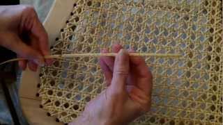 Weaving A Cane Seat Using the 7 Step Method [upl. by Eberhart]