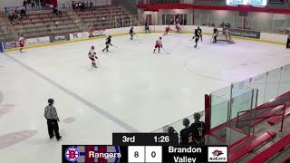 Brookings Rangers Boys Varsity vs Brandon Valley Ice Cats 21124 [upl. by Dronski]