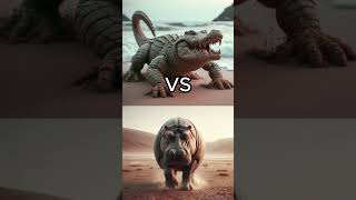 Giraffe VS Deer And Hippopotamus VS Crocodile ai animal short war fight music forest funny [upl. by Roosnam]