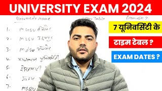 UNIVERSITY EXAM 2024  TIME TABLE amp EXAM DATES  RAJASTHAN UNIVERSITY EXAM TIME TABLE FULL DETAILS [upl. by Rimas]