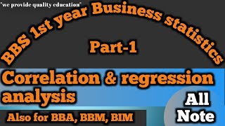 correlation amp regression analysis  All formula amp Note for Exam  business statistics bbs 1st year [upl. by Batha939]