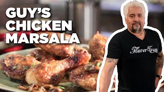 Guy Fieris Chicken Marsala with Mushrooms  Guys Big Bite  Food Network [upl. by Ellon]