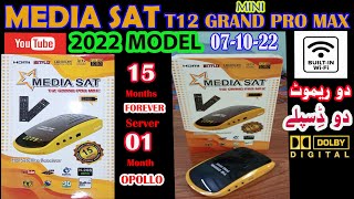 Media Sat T12 Grand Pro Max unboxing  Builtin WiFi  New Model 2022 Mini Receiver [upl. by Clay]