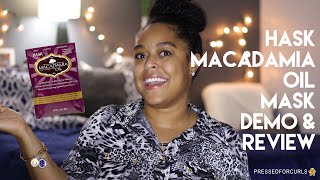 HASK MACADAMIA OIL HAIR MASK  DEMO amp REVIEW [upl. by Kcaz874]