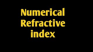 Lesson 9 Refractive index class 10th Numerical of refractive index [upl. by Sigsmond962]