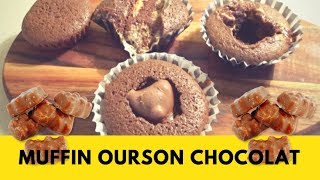 Recette de MUFFIN au OURSON de CHOCOLAT avec le THERMOMIX [upl. by Nicole]