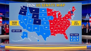 2024 US Senate Map According to Latest Polls Data [upl. by Elyc142]