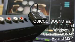 Bluetooth MIDI TEST Roland MS1 and QUICCO SOUND mi1 Windows 10 [upl. by Assilac237]