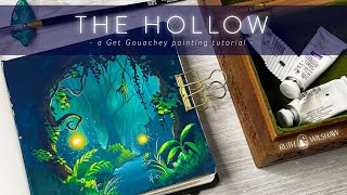 The Hollow  Magical Gouache Landscape Painting Tutorial [upl. by Darrell129]