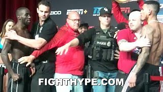 DAAAMN CRAWFORD VS BENAVIDEZ FULL EXPLOSIVE WEIGHIN FISTS FLY AFTER HEATED FACE OFF [upl. by Gasser24]