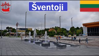 Lithuania Šventoji walking in small resort town on the coast of the Baltic Sea 4K [upl. by Nadbus]