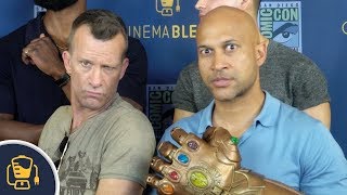 The Predator Cast On Fist Fighting Predators Thanos Impressions amp More  SDCC 2018 [upl. by Sanfo]