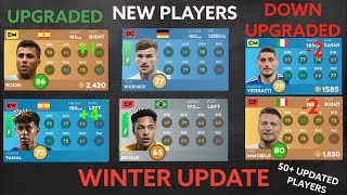 DLS 24 WINTER UPDATE  50 UPDATED PLAYERS OFFICIAL RATINGS  DREAM LEAGUE SOCCER 24 [upl. by Norvun606]