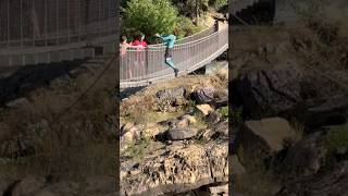 CRAZY Swinging Bridge Jump [upl. by Bilak]