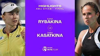 Elena Rybakina vs Daria Kasatkina  2024 Abu Dhabi Final  WTA Match Highlights [upl. by Eiduj]