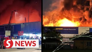 Fire breaks out at Mydins Ipoh branch [upl. by Ttereve]