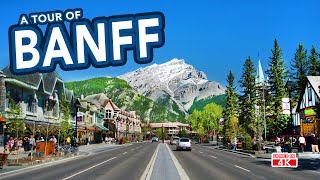 BANFF CANADA  Walking tour of the town of Banff in the Rocky Mountains [upl. by Asli]