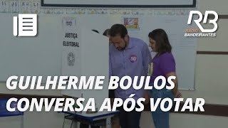 Candidato Guilherme Boulos fala após votar em São Paulo  Eleições 2024 [upl. by Henrion196]