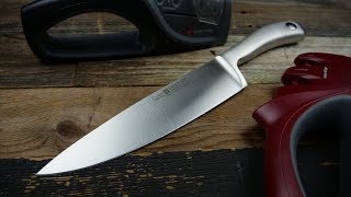 How To Sharpen Knives On Wusthof Hand Held Sharpeners [upl. by Aisyat]