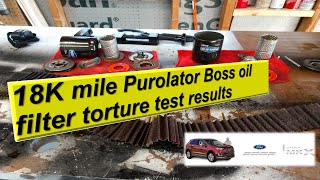 18K mile Purolator Boss oil filter torture test results [upl. by Joh]