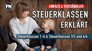 Steuerklassen einfach erklärt  Steuerklassen 1 bis 6 und Steuerklassen 3 und 5 sinnvoll [upl. by Mafalda]