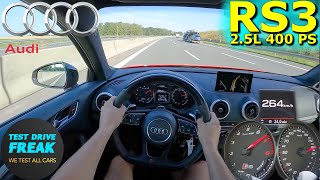 2020 Audi RS3 Sportback 400 PS TOP SPEED AUTOBAHN DRIVE POV [upl. by Lyram]