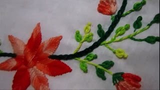 Fishbone Stitch  Hand Embroidery [upl. by Risan130]