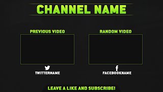 FREE Outro Template V2 PSD [upl. by Cohette]