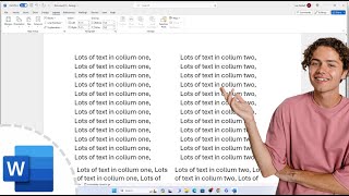 How To Split Text Into Two Columns In Word [upl. by Zuliram]