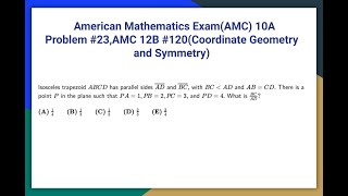 2022 AMC 10A Problem 23AMC 12A 20Coordbashing and Symmetry [upl. by Enad225]