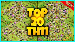 New BEST TH11 BASE WARTROPHY Base Link 2023 Top20 Clash of Clans  Town Hall 11 Farm Base [upl. by Immij]